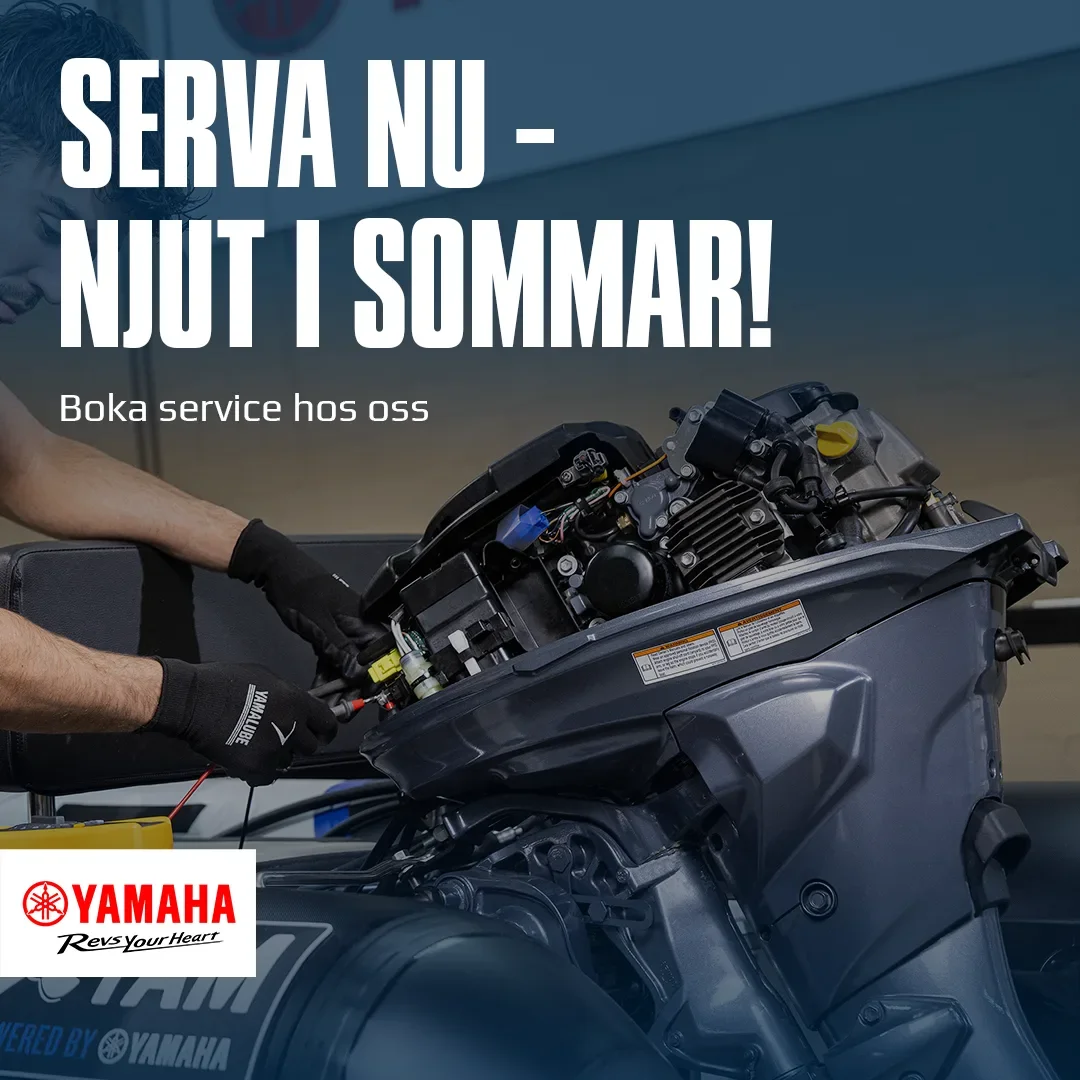 Motorservice på Lagerviks Båtvarv